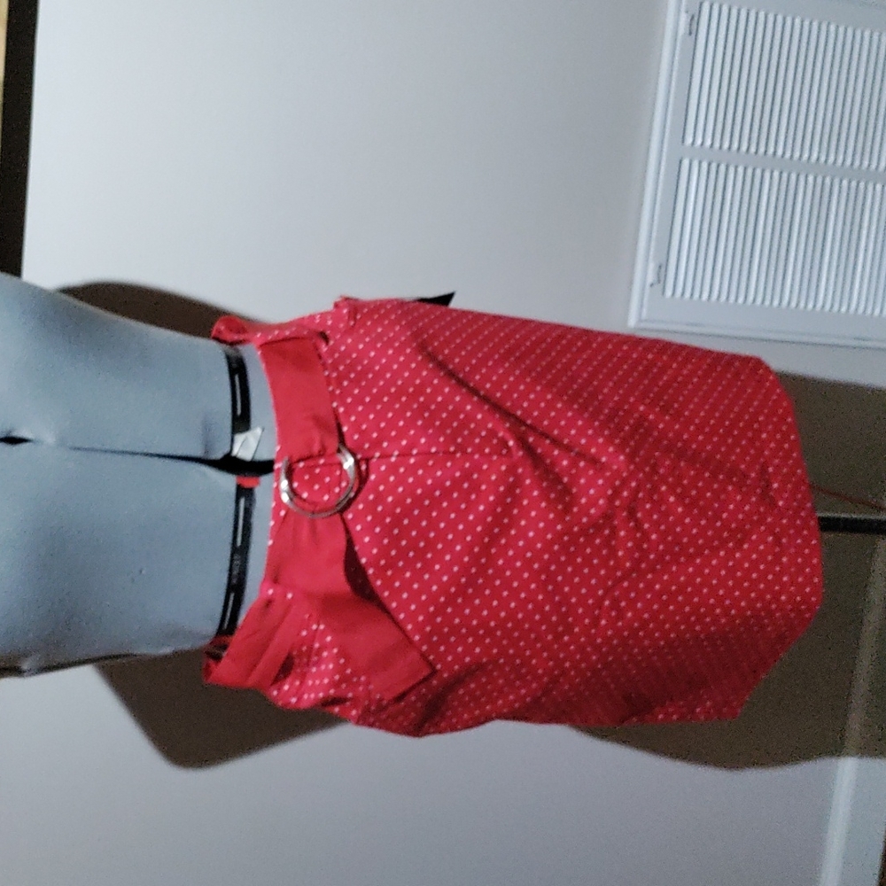 Chaps red polka dot skirt size 14